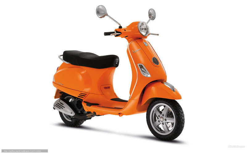 Orange Scooter — Neutral, Photograph