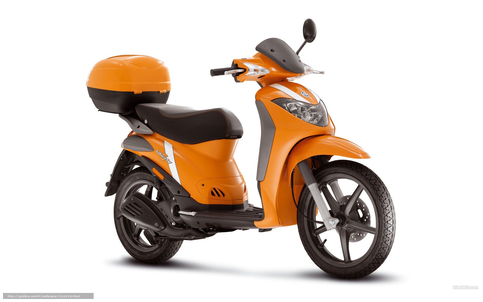 orange scooter with storage