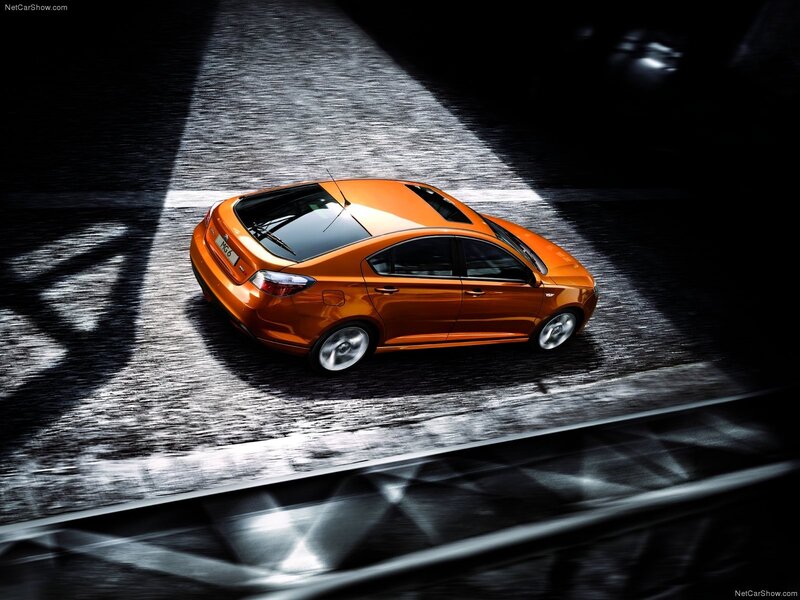 Orange Sedan Car — Dramatic, Night