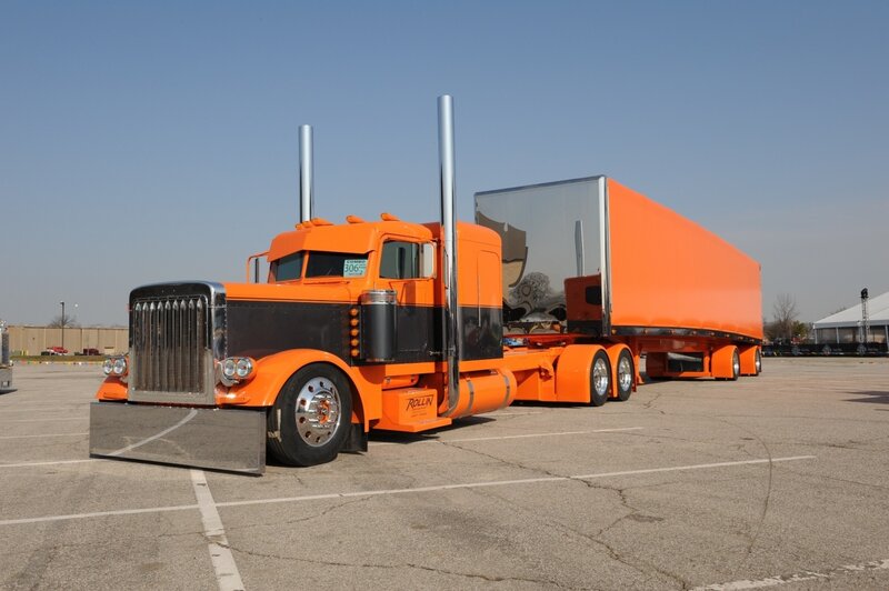 Orange Semi-truck — Calm