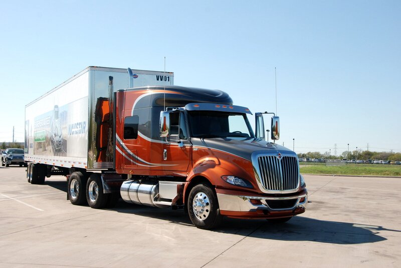 Orange Semi-truck — Neutral, Afternoon