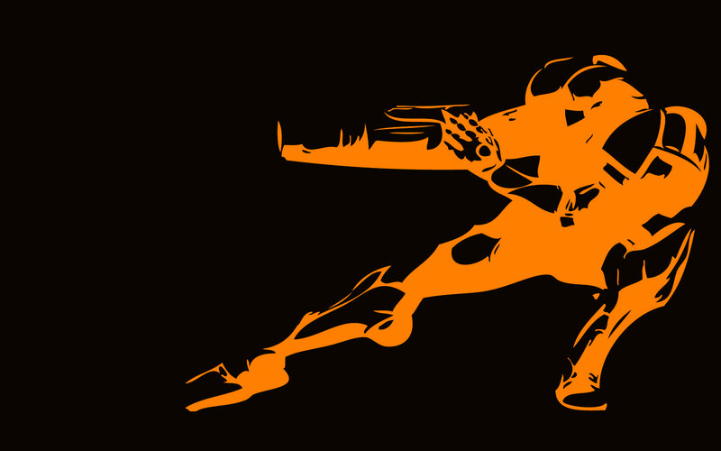 orange silhouette of a warrior