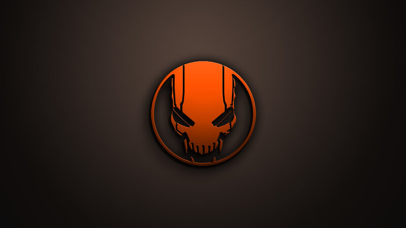 Orange Skull Logo — Dark