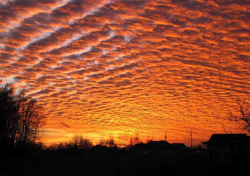 Orange Sky at Sunset — Dramatic