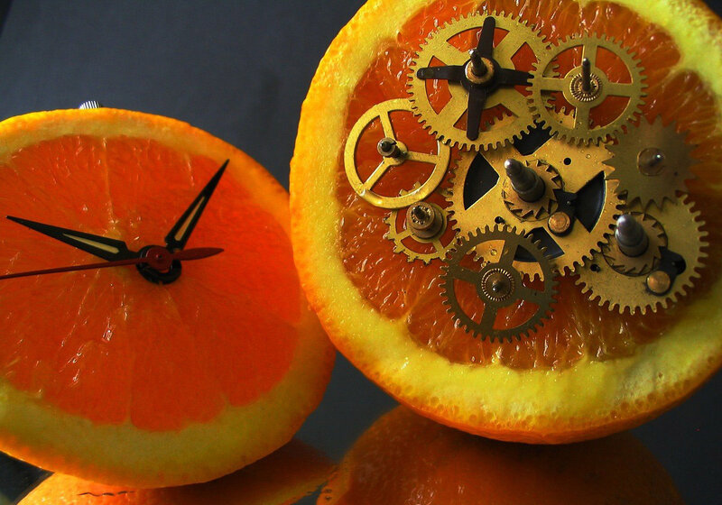 orange slice clocks