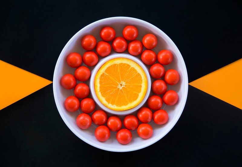 Orange Slice in Bowl