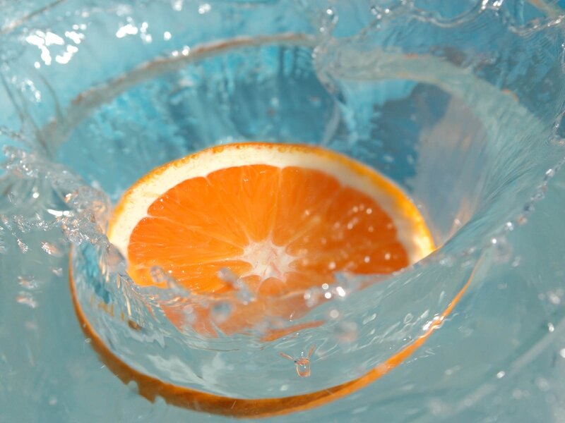 Orange Slice in Water — Refreshing, Afternoon