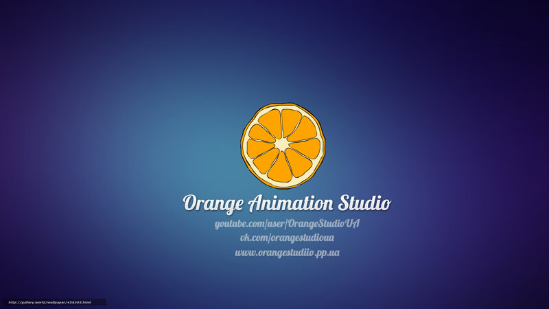 Orange Slice Logo — Blue