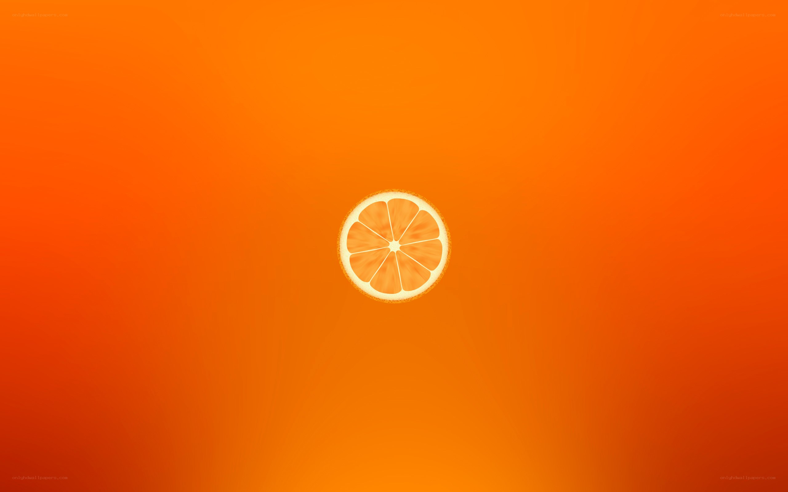orange slice on orange background