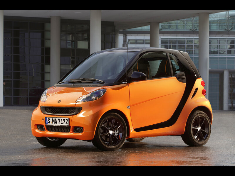 Orange Smart Car