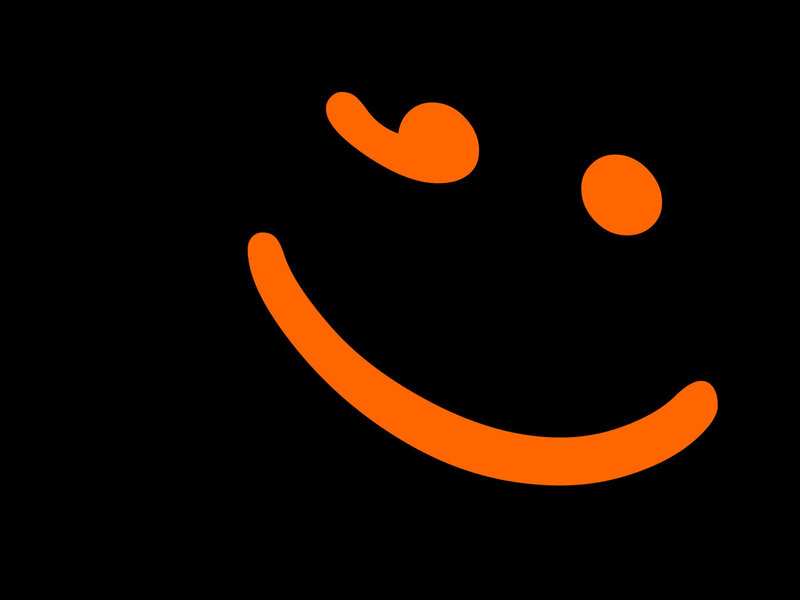 orange smiley face