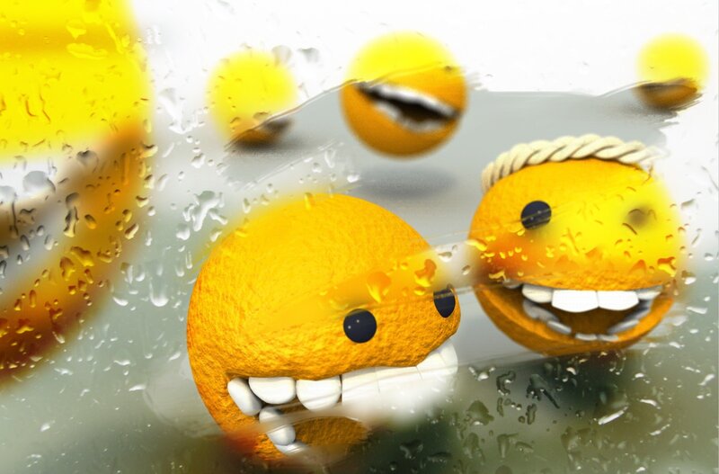 Orange Smiley Faces
