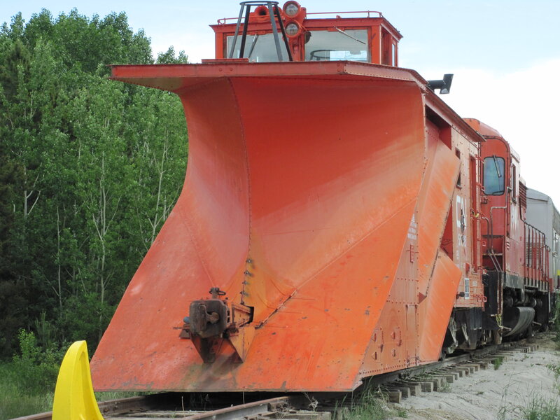 Orange Snowplow Train