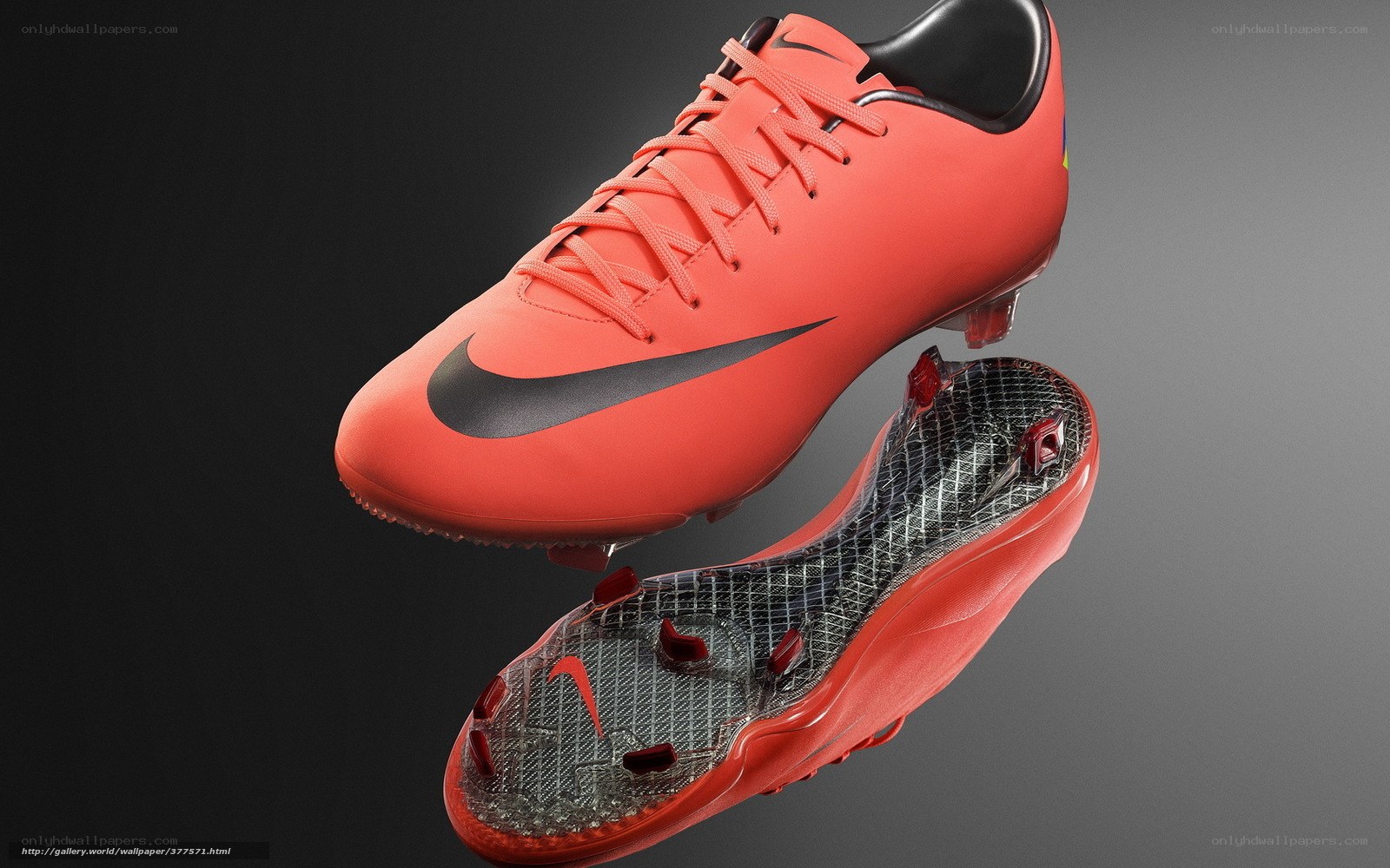 orange soccer cleats