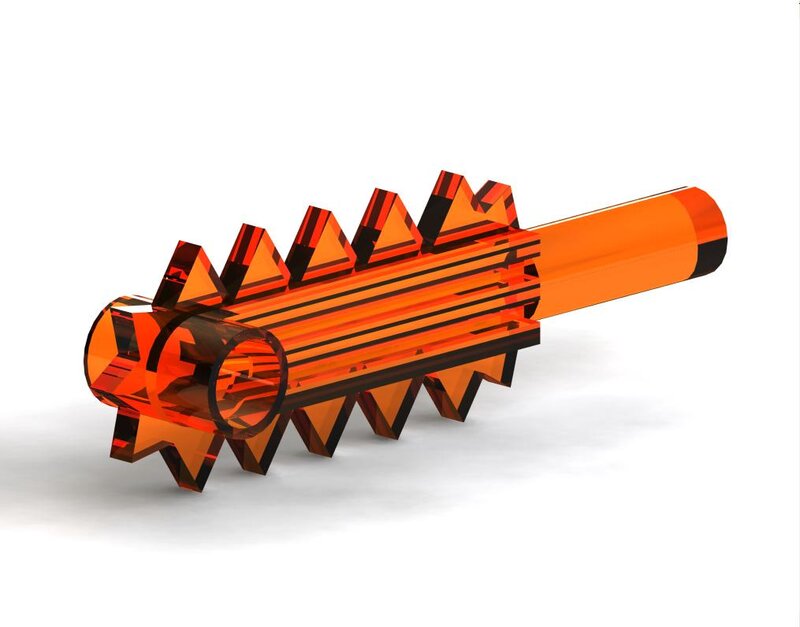 orange spiked mechanical object