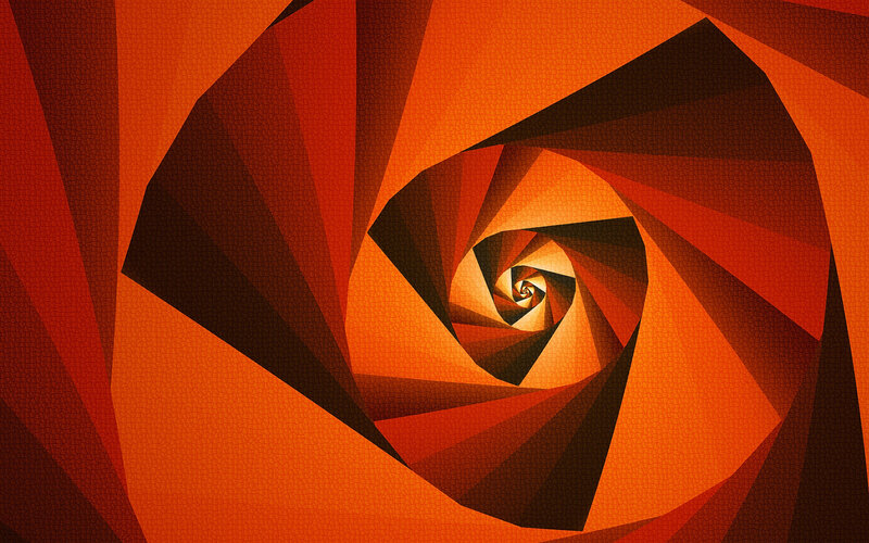 orange spiral abstract art