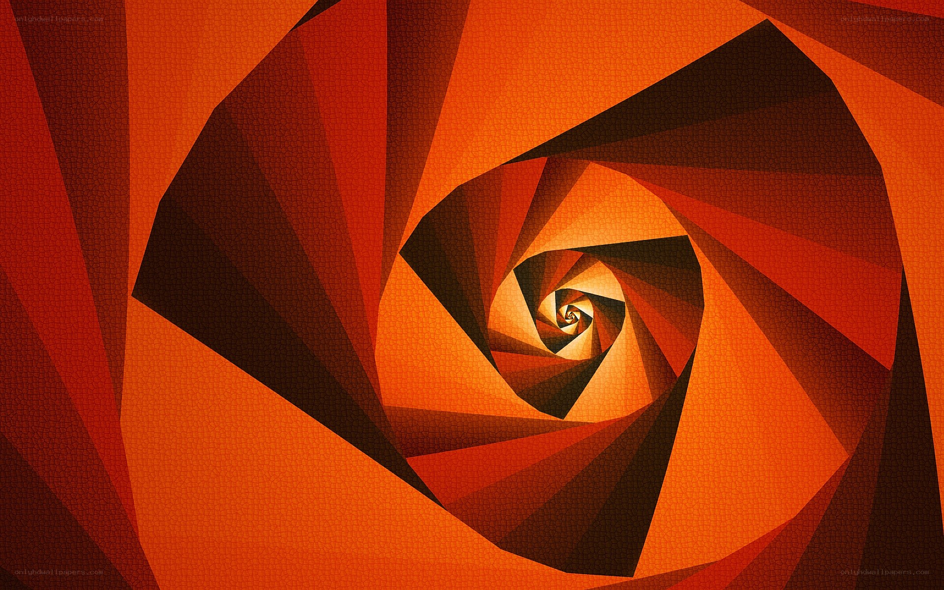 orange spiral abstract art