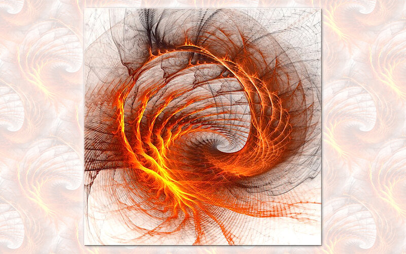 Orange Spiral Vortex