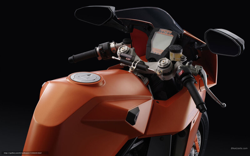 Orange Sport Motorcycle — Dramatic, Photograph, Handlebars