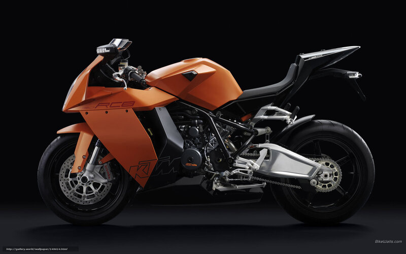 Orange Sport Motorcycle — Dramatic