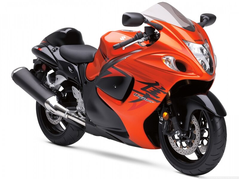 Orange Sport Motorcycle — Dynamic