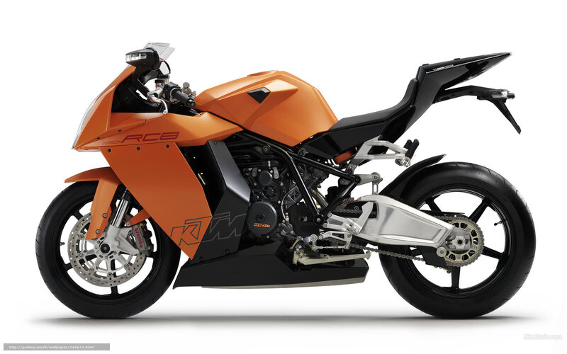 Orange Sport Motorcycle — Neutral, Photograph