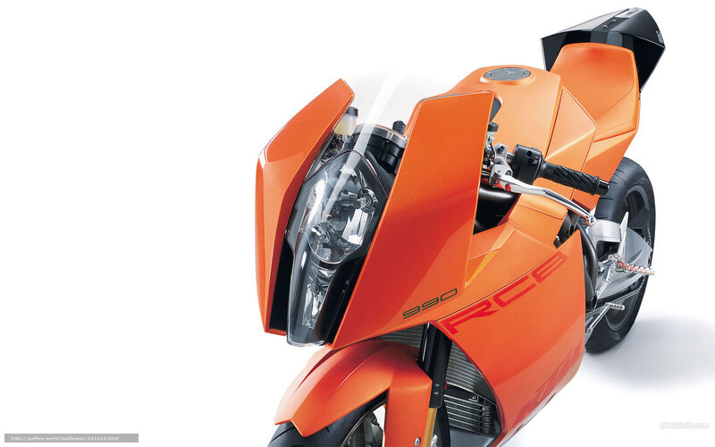 Orange Sport Motorcycle — Neutral