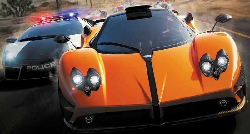 Orange Sports Car — Action-packed, Afternoon, 3d Render, Police Car