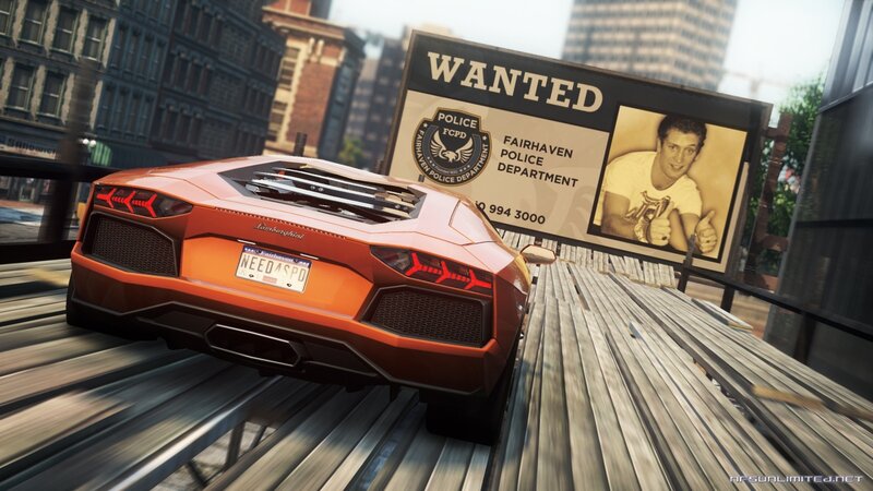 Orange Sports Car — Action-packed, Afternoon
