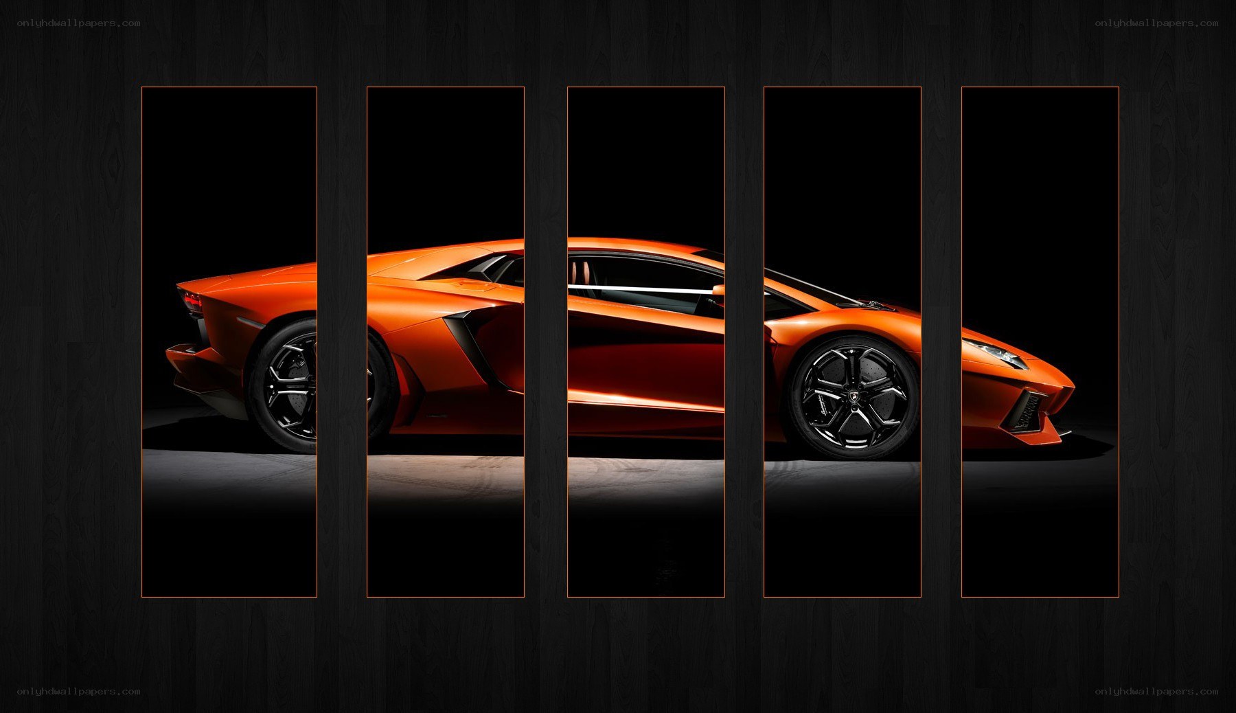 orange sports car artwork