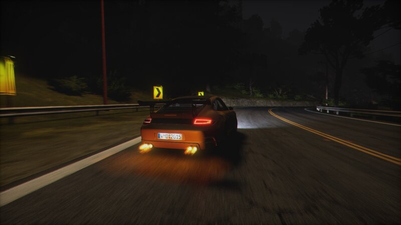 Orange Sports Car — Black
