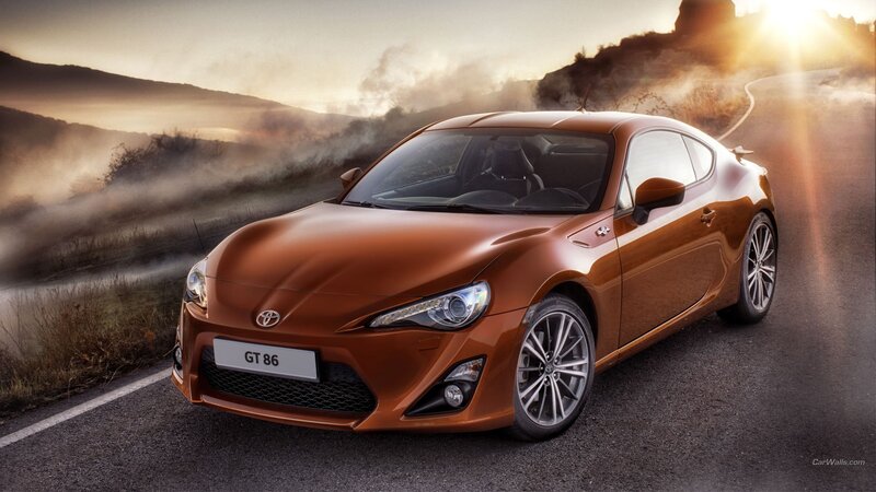 Orange Sports Car — Brown, Dramatic, Sunset