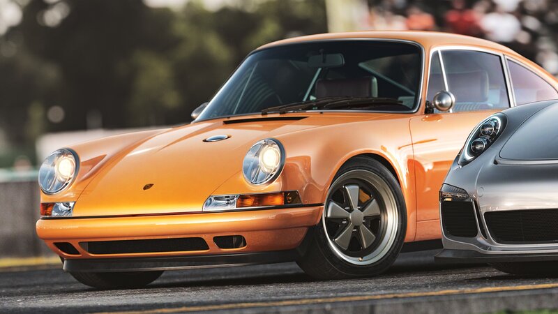 Orange Sports Car — Calm, Afternoon, 3d Render, Road