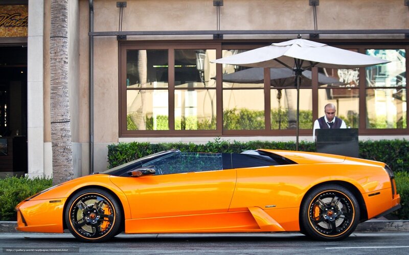 Orange Sports Car — Calm, Afternoon, Photograph, Man