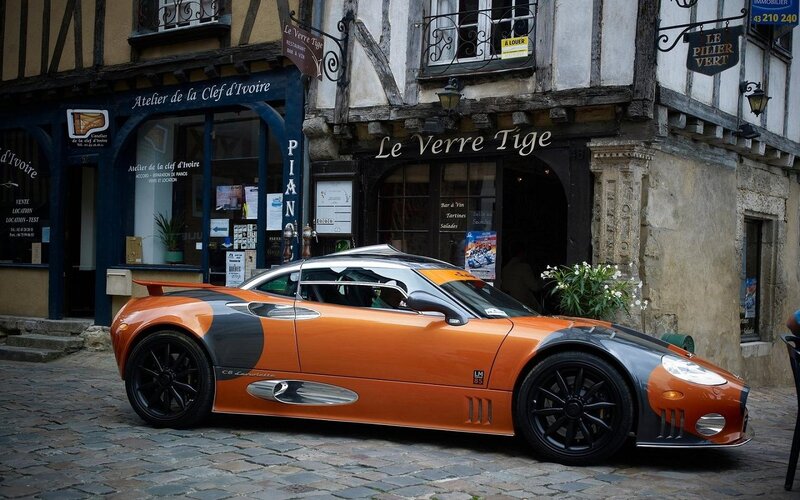Orange Sports Car — Calm, Afternoon, Photograph