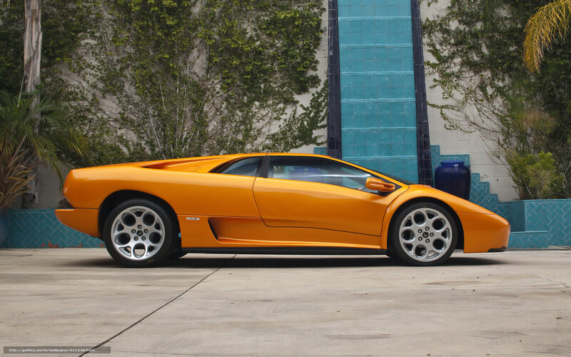 Orange Sports Car — Calm, Afternoon, Photograph, Wall