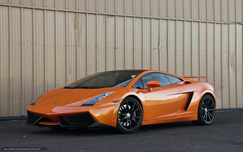 Orange Sports Car — Calm, Afternoon, Photograph, Wall, Tire