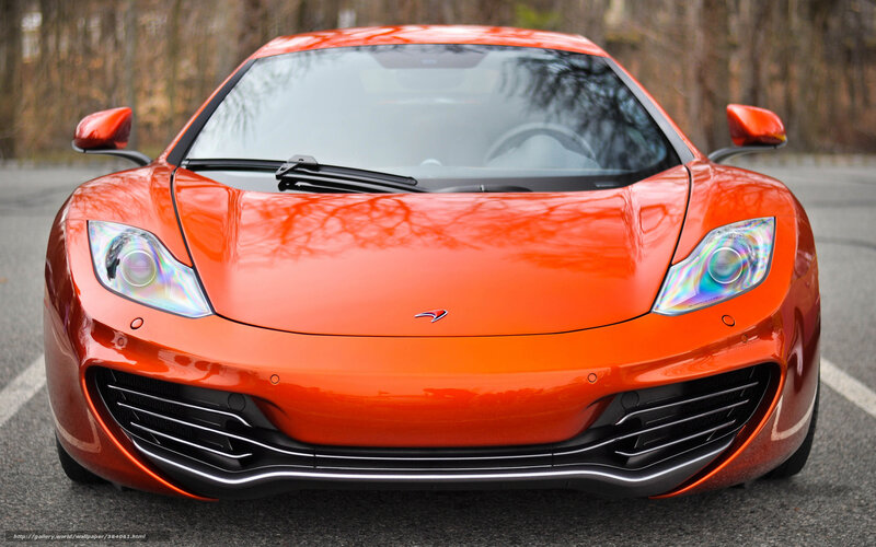 Orange Sports Car — Calm, Photograph, Windshield