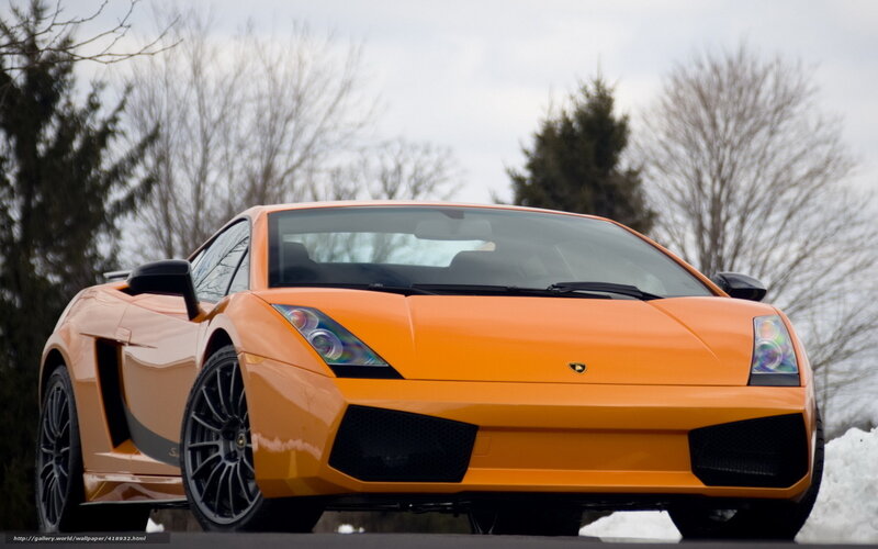 Orange Sports Car — Calm, Winter