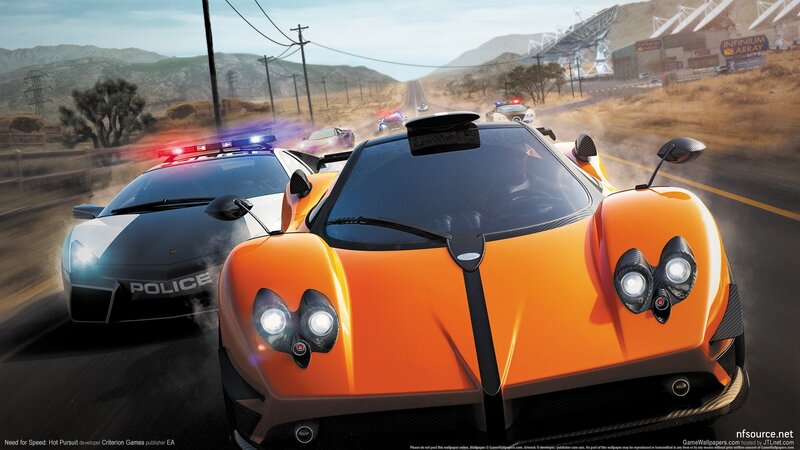 Orange Sports Car Chase — Action-packed
