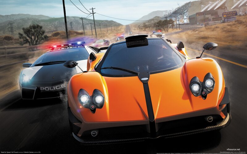 Orange Sports Car Chase