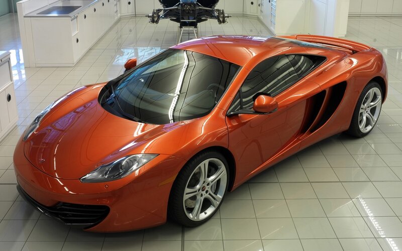 Orange Sports Car — Clean, Modern