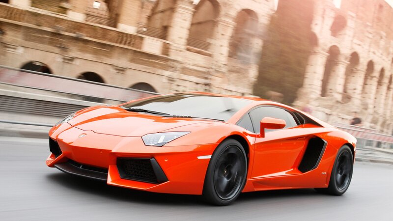 Orange Sports Car — Colosseum