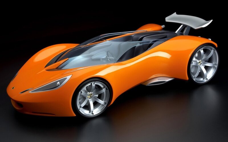 Orange sports car concept