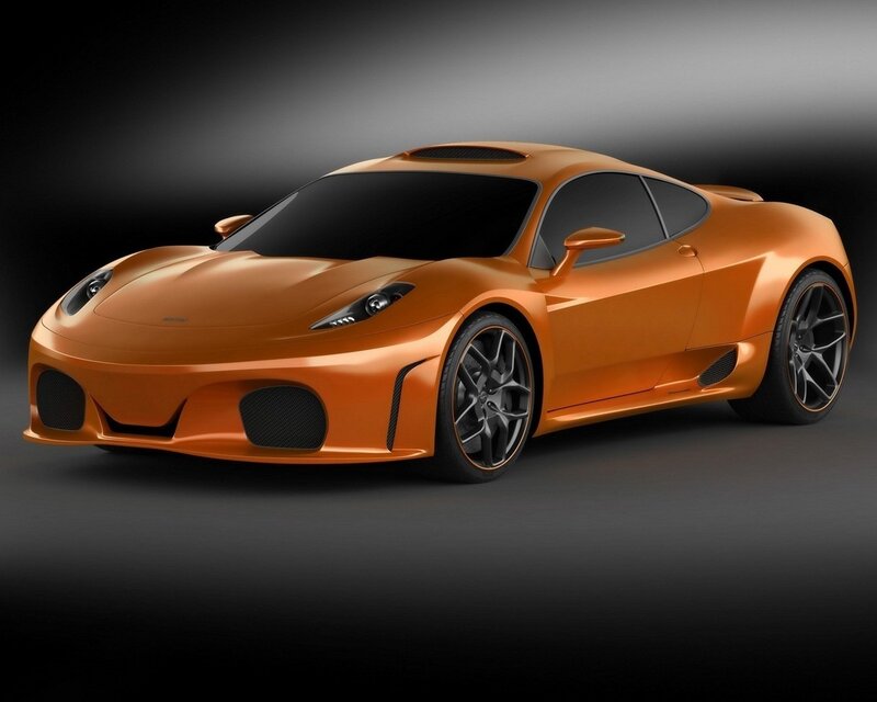 orange sports car concept