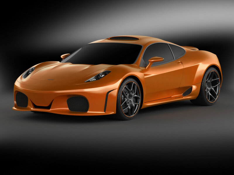 orange sports car concept