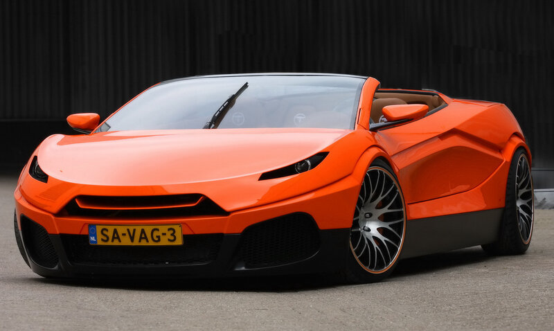 orange sports car concept