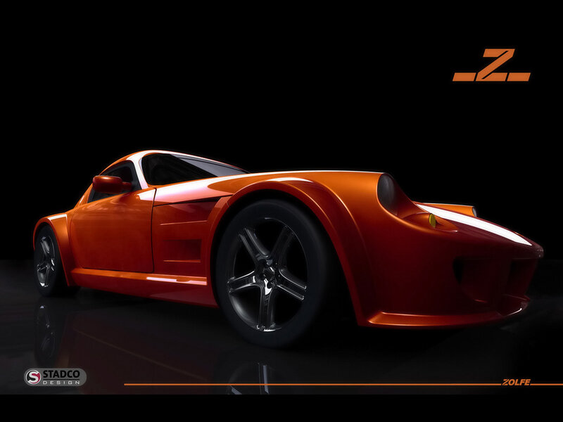 Orange sports car concept