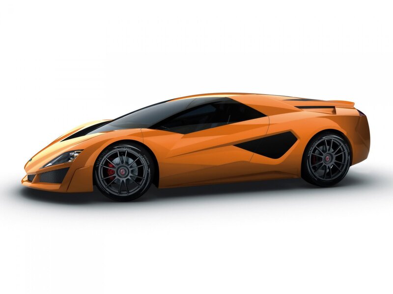 orange sports car concept