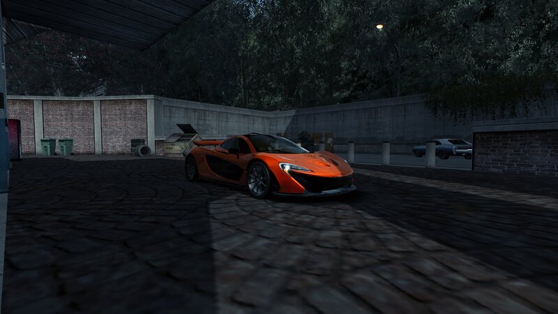 Orange Sports Car — Dark